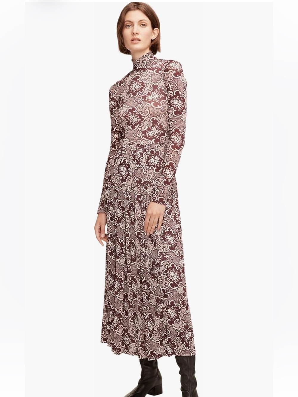 Rebecca Taylor
Rochelle Fleur Pleated Mock
Neck Dress